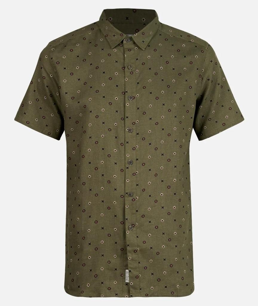 Camisa Hombre One Way Short Sleeve Shirt  - Formato: Print Verde Militar , Talla: M