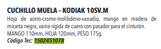 Cuchillo Kodiak-10SV.M -