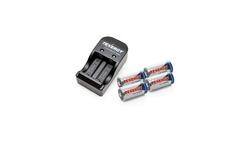 Miniatura Cargador 4 rcr123a li-ion batteries