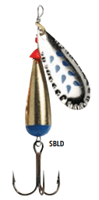 Miniatura Spinner Falcon Claw Droppen #4 - Color: SBLD PLATA/PTO AZULES