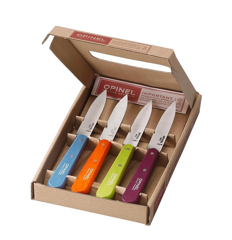 Set of 4 N°112 assorted sweet pop colours paring knives