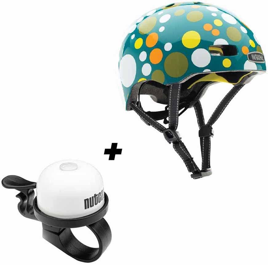 Casco Street Polka Face Gloss MIPS Helmet - Color: Green