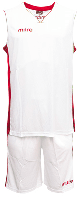 Kit Basketball - Color: Blanco-Rojo