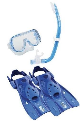 Mini-Kleio Mask, Snorkel & Fin Set JR - Color: Azul
