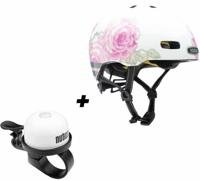 Miniatura Casco Street Delicate Flower Reflective MIPS Helmet - Color: White