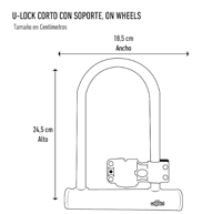 Miniatura Casco Sport Calaita + U-Lock Corto Con Soporte -