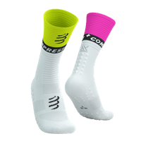 Miniatura Mid Compression Socks V2.0 - Color: White/Safety Yellow/Neon Pink